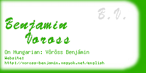 benjamin voross business card